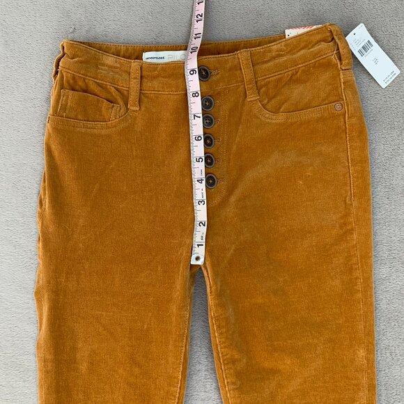 Anthropologie Pilcro Skinny High Rise Skinny Button Fly Corduroy Jeans Sz27 NWT - Picture 12 of 16
